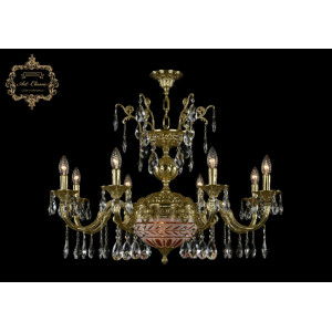 Подвесная люстра Art Classic 31.29.8.CK250SP.250GL.G.Sp.Amber.White.1D