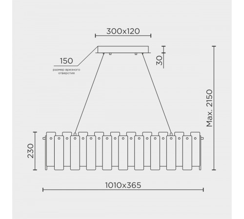 Подвесная люстра Modelux ML.6995.1000 BS