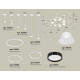 Комплект подвесного светильника Ambrella Light Techno Ring XR92212010 (A9221, A9226, C9241, C9232, C9236, C9231, N8140, N8113)