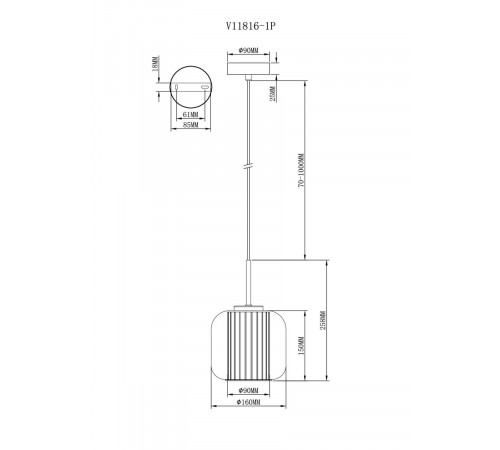 Подвесной светильник Moderli Ember V11816-1P