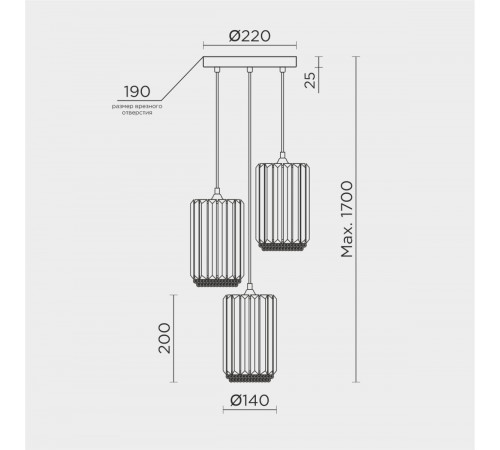 Подвесной светильник Modelux ML.1397.3