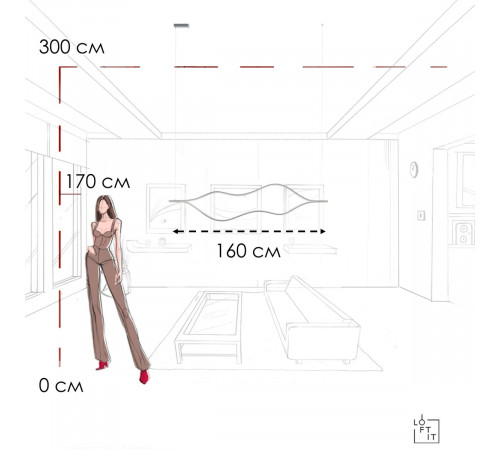 Подвесной светильник Loft IT Tape Light 10403/1600 SN Подвесной светильник Loft IT Tape Light 10403/1600 SN