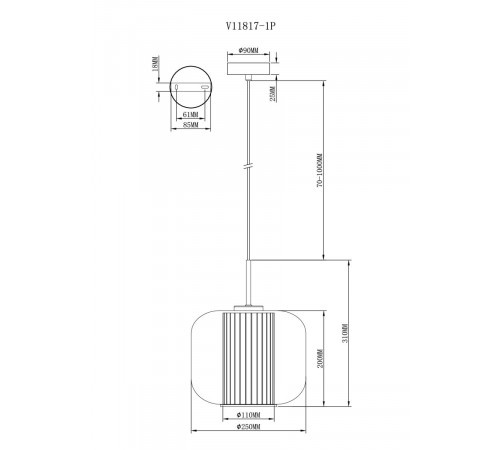 Подвесной светильник Moderli Ember V11817-1P
