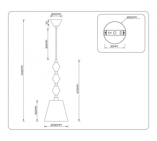 Подвесной светильник Ambrella Light High Light Ceramo Classic LH75405