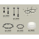 Комплект подвесного светильника Ambrella Light Techno Ring XR92221002 (A9222, A9227, C9238, C9232, N8401)