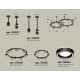 Комплект подвесного светильника Ambrella Light Techno Ring XR92221004 (A9222, A9227, C9238, C9232, N8434)