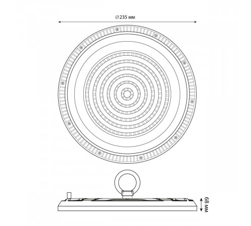 Промышленный светильник Uniel ULY-U37D-100W/4000K IP65 GREY UL-00012783
