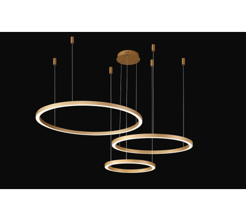Подвесной светодиодный светильник Crystal Lux FORTUNA SP158W LED D400+600+800 GOLD