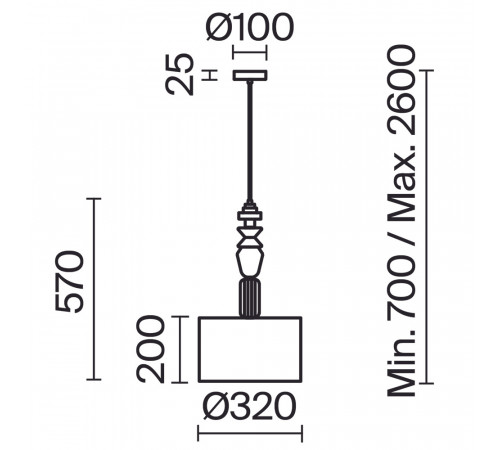 Подвесной светильник Freya Tela FR2061PL-01BS