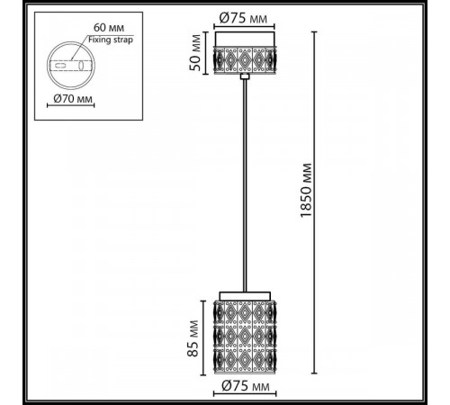 Подвесной светильник Odeon Light L-Vision Lulu 5453/5LA