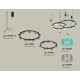 Комплект подвесного светильника Ambrella Light Techno Ring XR92091300 (A9209x2, C9242, C9238, N8488, N8480)