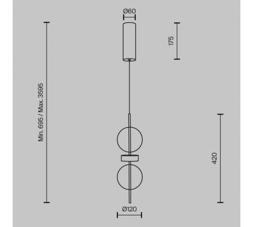 Подвесной светильник Maytoni Double Moon MOD478PL-L8B3K