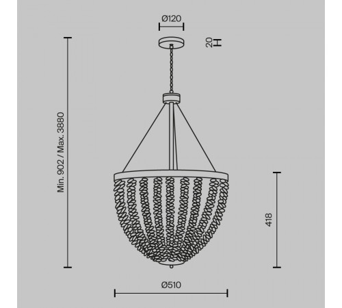 Подвесной светильник Maytoni Intrigue MOD440PL-06BS