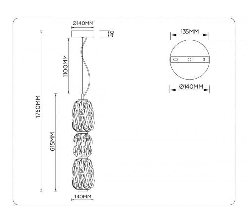 Подвесной светильник Ambrella Light High Light Crystal LH30102
