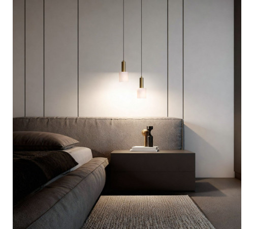 Подвесной светильник Eurosvet Marba 304055 алебастр / латунь a072023