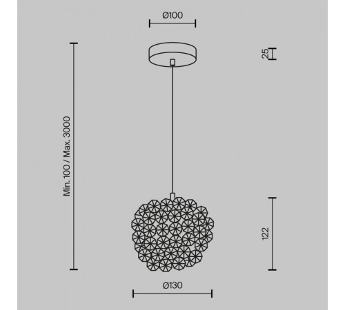 Подвесной светильник Maytoni Adamant MOD487PL-01BS