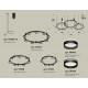 Комплект подвесного светильника Ambrella Light Techno Ring XR92092200 (A9209x3, C9242, C9238, C9232, N8462, N8478)