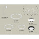 Комплект подвесного светильника Ambrella Light Techno Ring XR92082100 (A9208x3, C9241, C9236, C9231, N8118, N8113)