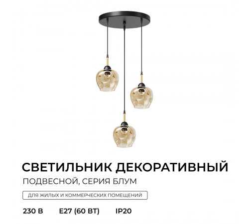 Подвесной светильник Apeyron Блум 16-206
