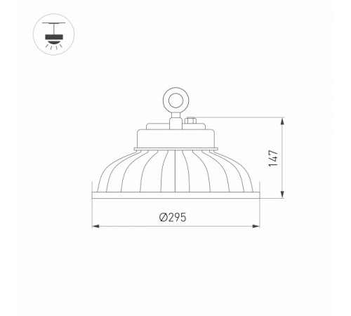 Подвесной светодиодный светильник Arlight SP-Dragon-Premium-R295-120W Day5000 031632
