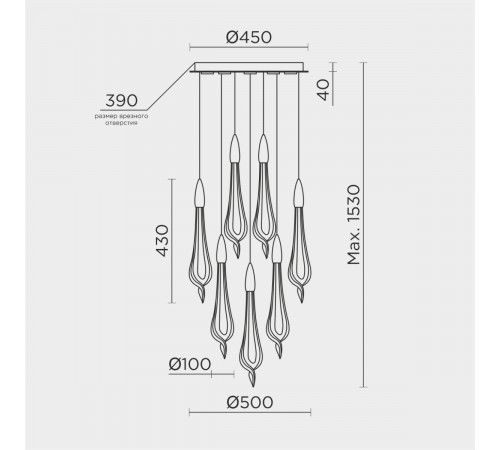 Подвесной светильник Modelux ML.89181.7 BS