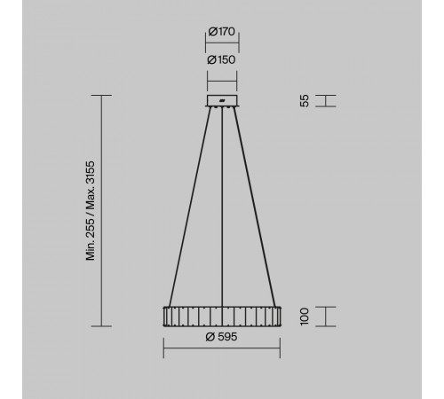 Подвесной светильник Maytoni Majesty MOD517PL-L30BS3K