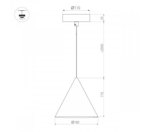 Подвесной светильник Arlight SP-MAKOTO-R180-10W Warm3000 (BK, 36 deg, 230V, TRIAC) 057204 Подвесной светильник Arlight SP-MAKOTO-R180-10W Warm3000 (BK, 36 deg, 230V, TRIAC) 057204