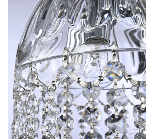 Подвесной светильник Bohemia Ivele Crystal 5478/22 Ni Clear/M-1H Leafs Подвесной светильник Bohemia Ivele Crystal 5478/22 Ni Clear/M-1H Leafs