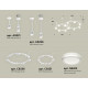 Комплект подвесного светильника Ambrella Light Techno Ring XR92211003 (A9221, A9226, C9236, C9231, N8412)