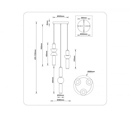 Подвесной светильник Ambrella Light High Light Modern LH11026 Подвесной светильник Ambrella Light High Light Modern LH11026
