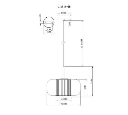 Подвесной светильник Moderli Ember V11818-1P