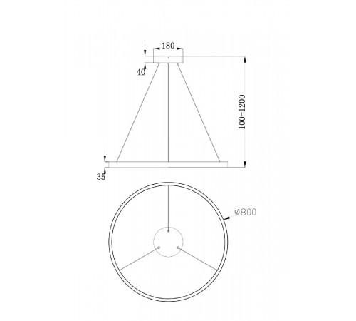 Подвесной светильник Maytoni Rim MOD058PL-L42B4K Подвесной светильник Maytoni Rim MOD058PL-L42B4K