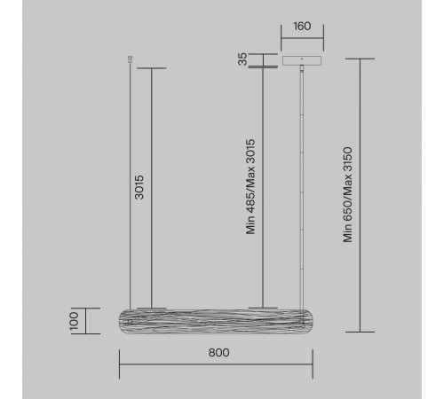 Подвесной светильник Maytoni Frostum MOD439PL-L20BSK
