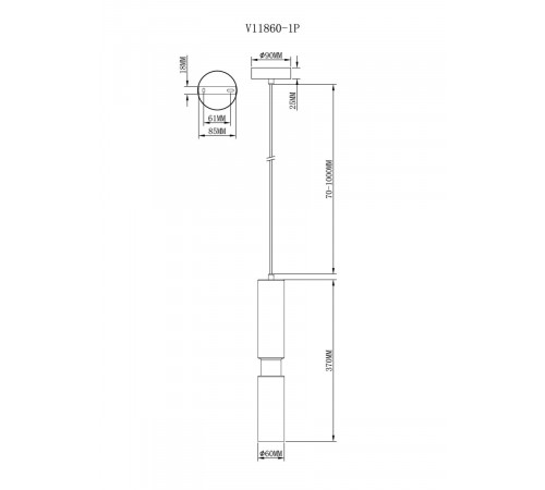 Подвесной светильник Moderli Telma V11860-1P