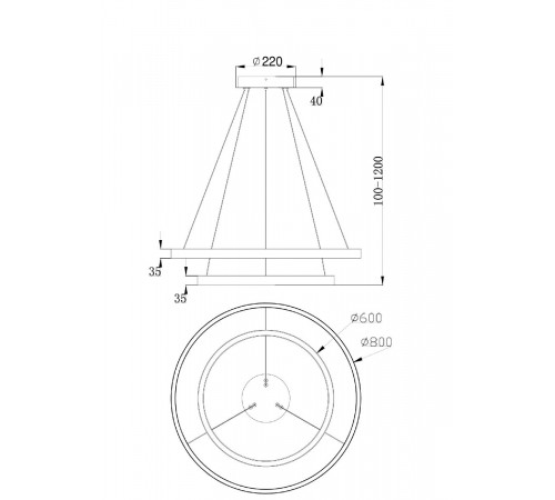 Подвесной светильник Maytoni Rim MOD058PL-L74B4K