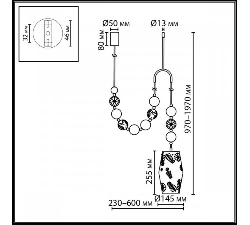 Подвесной светильник Odeon Light Pendant Karelia 5444/1B