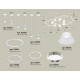 Комплект подвесного светильника Ambrella Light Techno Ring XR92212100 (A9221, A9226, C9241, C9232, C9236, C9231, N8140, N8118)