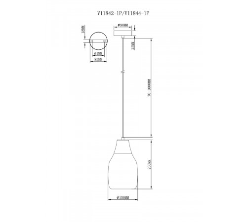 Подвесной светильник Moderli Adalina V11842-1P