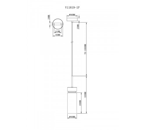 Подвесной светильник Moderli Almero V11819-1P