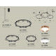 Комплект подвесного светильника Ambrella Light Techno Ring XR92092100 (A9209x3, C9242, C9238, C9232, N8126, N8118)