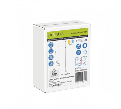 Подвес светодиодный без плафона и основания Mantra Andromeda 9343