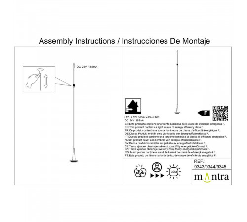 Подвес светодиодный без плафона и основания Mantra Andromeda 9345