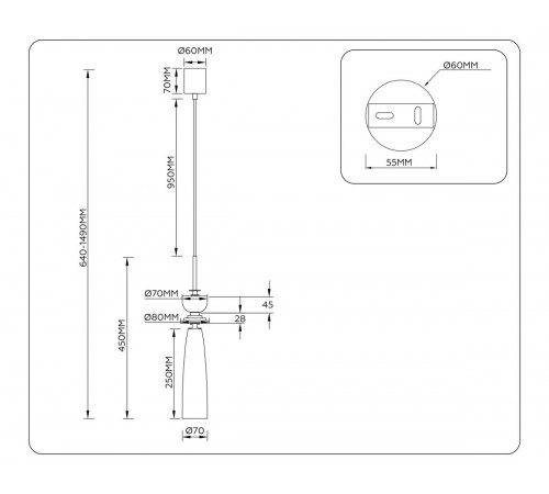 Подвесной светильник Ambrella Light High Light Ceramo Modern LH75365