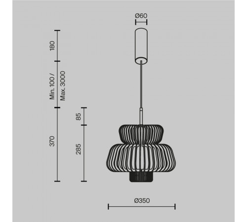 Подвесной светильник Maytoni Namiki MOD465PL-L12BK1