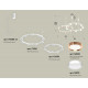 Комплект подвесного светильника Ambrella Light Techno Ring XR92081200 (A9208x2, C9241,C9236,N8112,N8126)