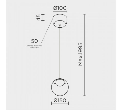 Подвесной светильник Modelux ML.2338.150 BK-BK