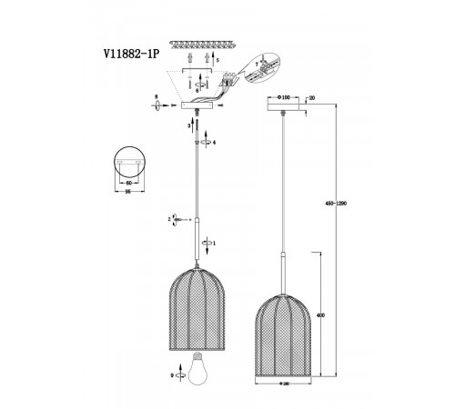 Подвесной светильник Moderli Yarn V11882-1P
