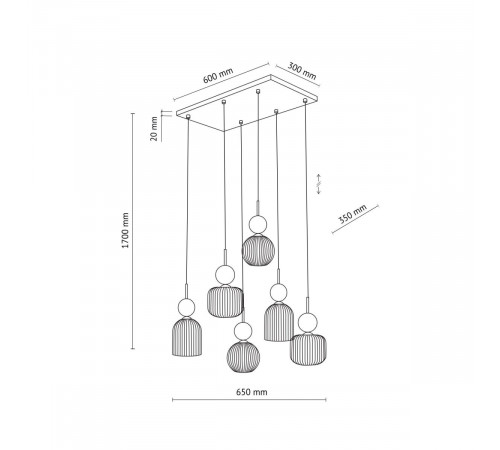 Подвесной светильник TK Lighting 11044 Sophia Cognac a072559