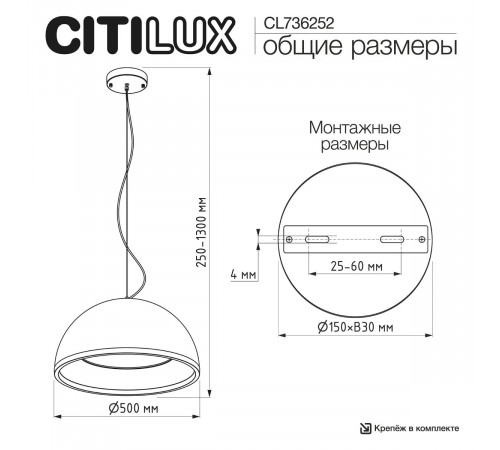Подвесной светильник Citilux Floom CL736252