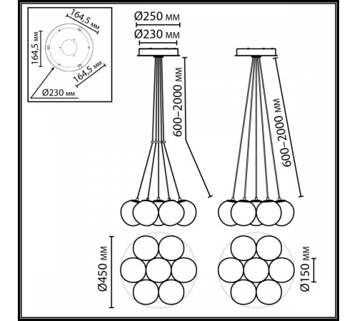 Подвесной светильник Odeon Light Midcent Magia 7109/7